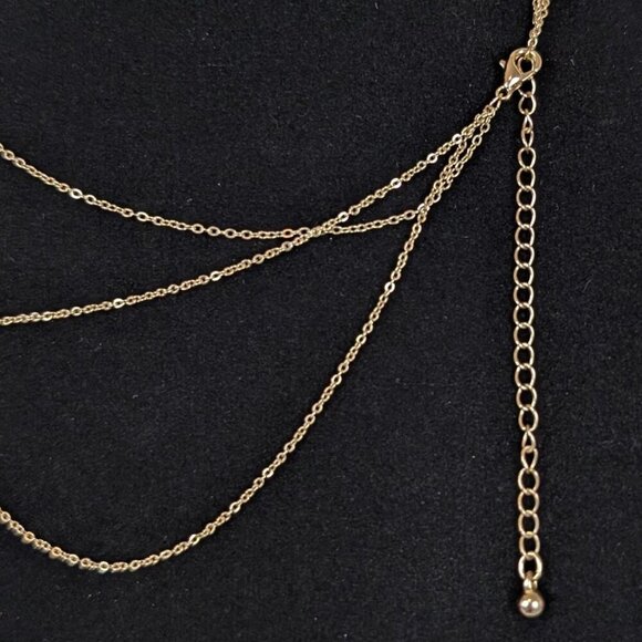 Dainty 3-Strand Accented Chain Necklace - Picture 4 of 6